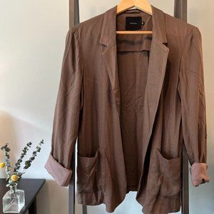 Aritzia Talula Open Blazer - Taupe/Brown
